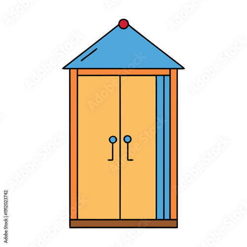 A modern shower cabin with sleek glass panels, chrome fixtures, and a minimalist design, creating a refreshing, spa-like experience in any bathroom space.
