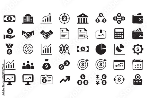 Investment and Banking Symbol Collection