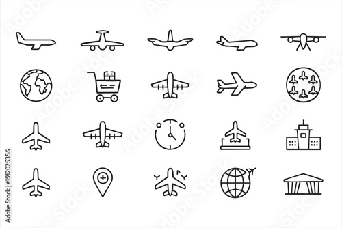 Aviation symbol collection for flight booking applications