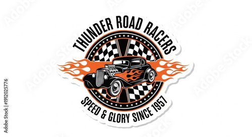 Thunder Road Racers Racing Logo Design.