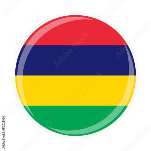 Free Download Mauritius national round circle flag emblem official icon - GFXLoad