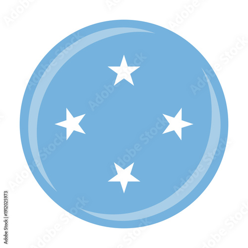 Micronesia national round circle flag emblem official icon