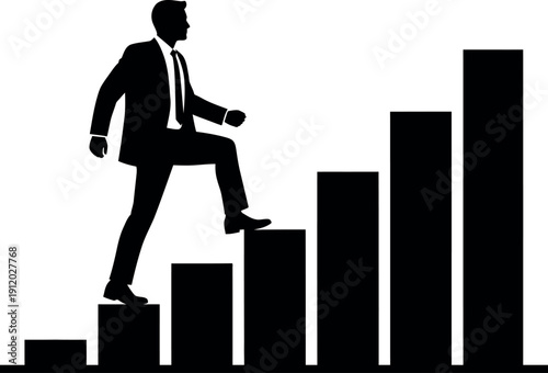 Father's day illustration of a happy dad and son standing together