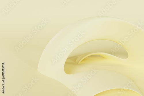 Soft beige abstract 3D background with smooth flowing curves and minimal organic shapes, creating a calm and elegant modern aesthetic.