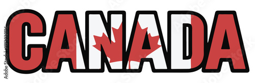 Canada Wordmark with Maple Leaf Symbol