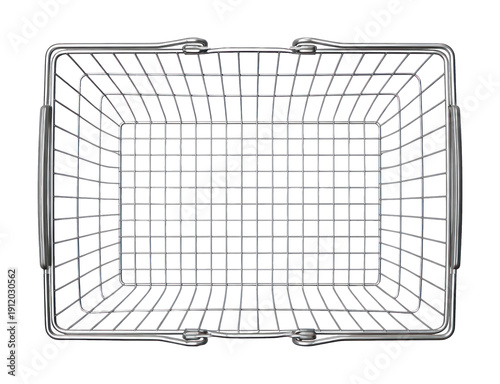 PNG Empty wire basket top-view.