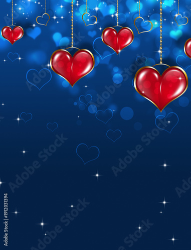 Red Bright Hearts Poster