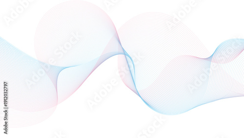 Abstract wave element for design. Digital frequency track equalizer. Stylized line art background. Vector
