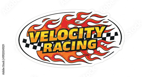 Velocity Racing Logo Design Element.