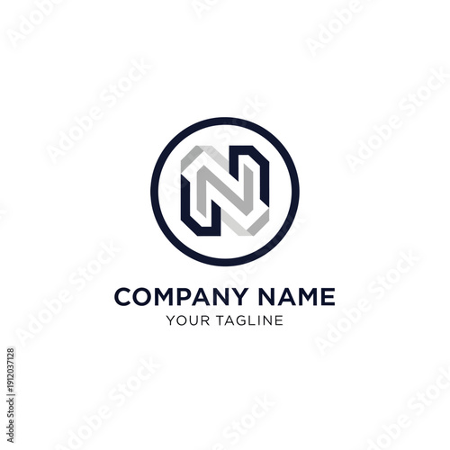 Free Download Modern Logo Design with Letter N. - GFXLoad