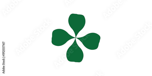 Four-Leaf Clover: A solitary, vibrant green four-leaf clover, symbolizing good fortune and luck, stands out against a backdrop of simplistic elegance.