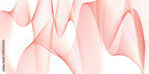 Abstract Red Wave Design on White Background. eps vector texture new