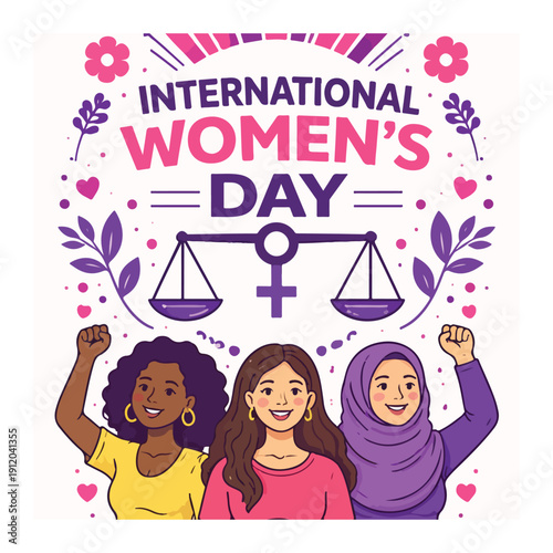 International Women’s Day Flyer Celebrating Empowerment, Equality and Women’s Rights
