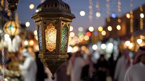 Traditional Middle Eastern Lanterns at Vibrant Night Market