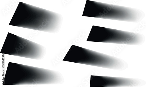 Vector imitation of long powerful shadows in a lateral or diagonal direction.