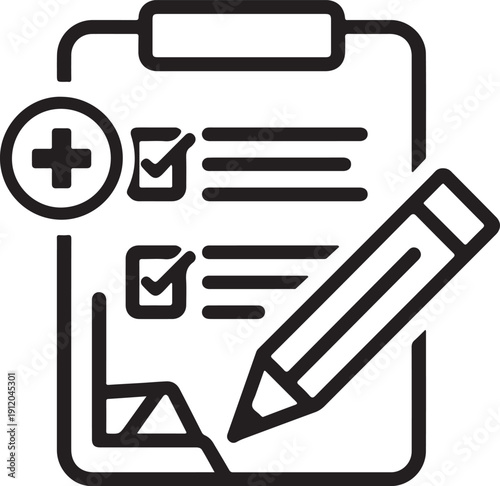medical clipboard icons with cross symbols in various styles