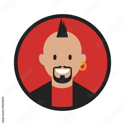 punk rocker character cartoon illustration
