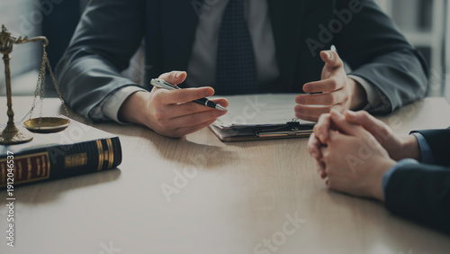Fotografie Legal discussion at the table