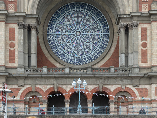 The South facade with the Rose window of Alexandra Palace built was originally named 