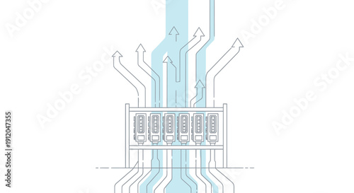 Abstract energetic splash of blue and gold ink, dynamic fluid art background