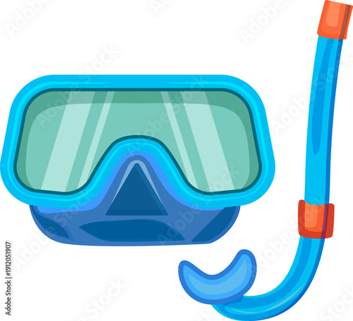 snorkel and mask vector  illustration