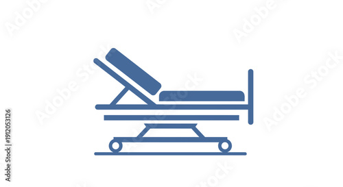 Adjustable Hospital Bed Icon - Medical Equipment Symbol