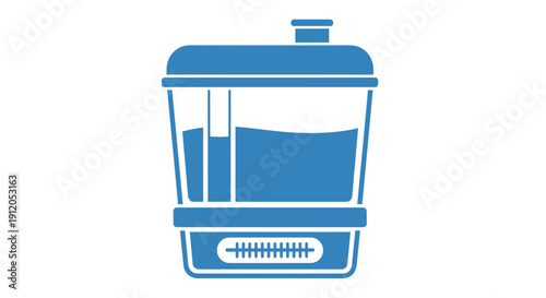 Blue Medical Humidifier Icon: Air Moisture Device for Healthcare Settings