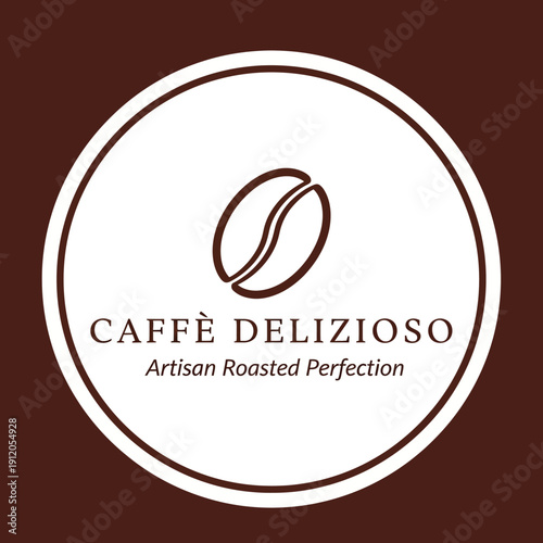 Caffe Delizioso Coffee Logo Design Element.