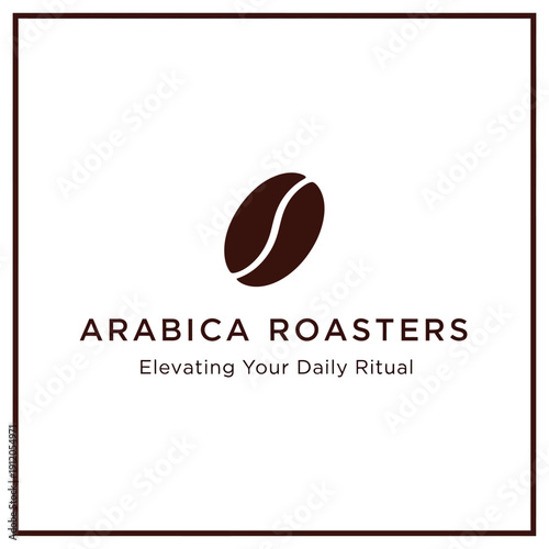Coffee Bean Logo Design for Arabica Roasters.