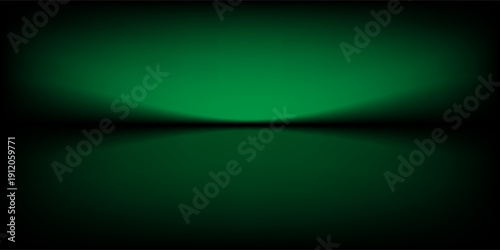 Abstract gradient podium background. Empty green 3D studio background. Clean scene for product presentation mockup template. eps 10