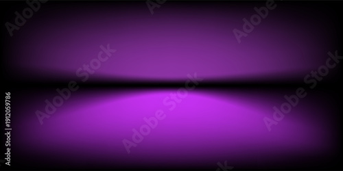 Abstract gradient podium background. Violet, purple and lilac empty 3d studio backdrop. Clean scene for product presentation mockup template. Vector illustration.