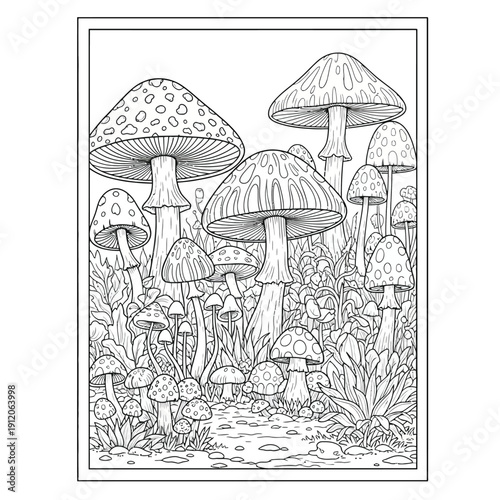 mushrooms in the forest