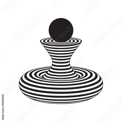 Focus sensory overload vector silhouette depicting a person overwhelmed by stimuli and struggling with concentration.