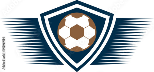 Soccer Shield Wings Football Club Sports Logo