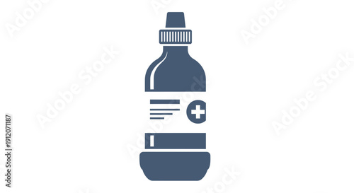 Medical Antiseptic Bottle Icon: Healthcare, Hospital, Clinical, Patient, Doctor Symbol