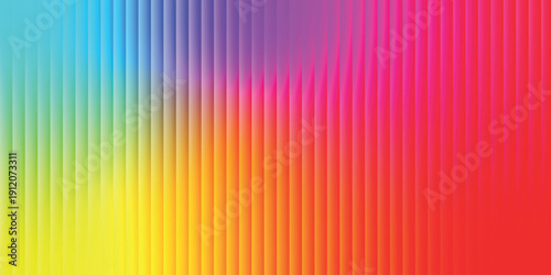 Vibrant rainbow gradient background with vertical lines pattern