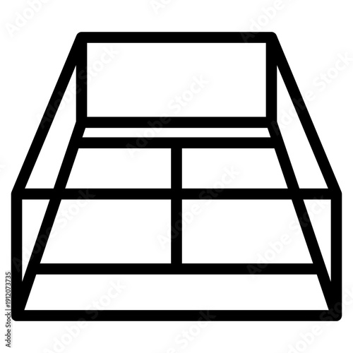 Glass walls padel icon vector illustration