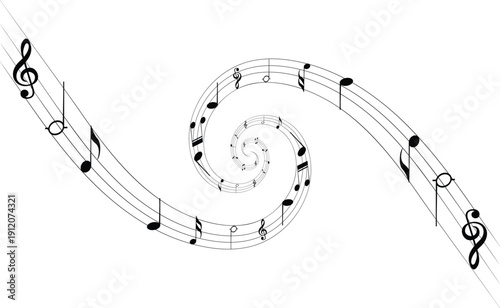 ynamic Spiral of Music and Notes