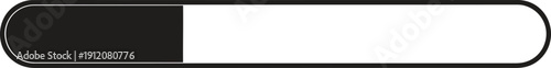 Black and White Progress Bar on White Background