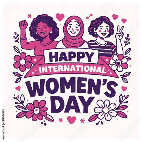 International Women’s Day Flyer Celebrating Empowerment, Equality and Women’s Rights