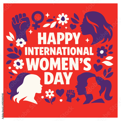 International Women’s Day Flyer Celebrating Empowerment, Equality and Women’s Rights