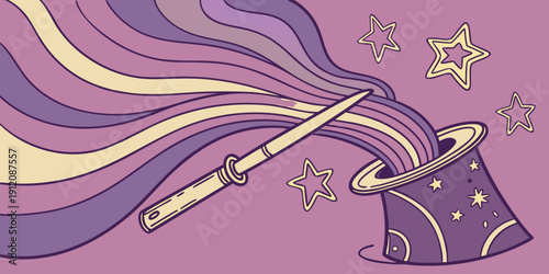 A whimsical illustration of a teapot releasing a colorful, dreamy, and magical cloud.