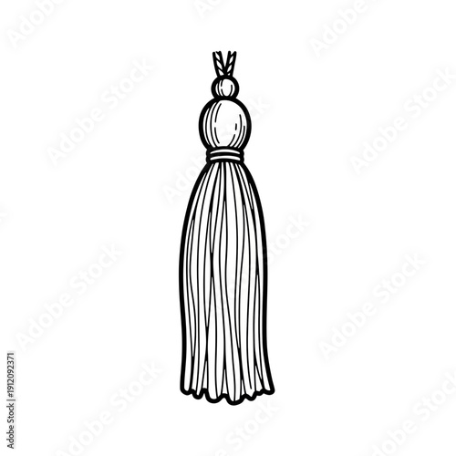 Tassel Decoration with Fringe and Finial.