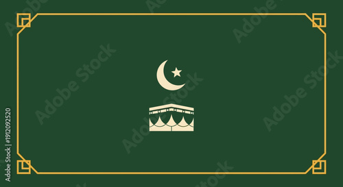 Pakistan Flag Design with Crescent Moon Symbol.