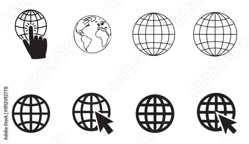 Global Internet Interaction Vector Collection. vector illustration eps 10