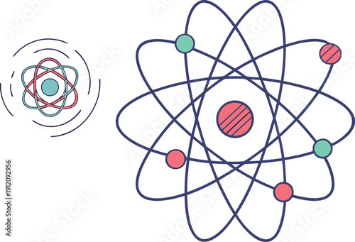 Quantum Physics Science Concept Illustration. Quantum Physics Technology Concept Design. Quantum Physics Research Concept Scene. Quantum Physics Particle Concept Background. Quantum Physics Atomic