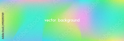 Noise Gradient Background. Abstract Grainy Bg In Pink, Purple And Blue Colors. Iridescent Hologram. Pearlescent Holographic Texture With Rainbow Foil. Plastic Burn Effect With Neon Transition