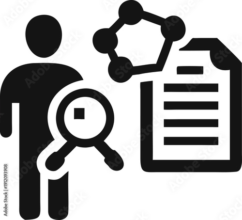 Expert conducting scientific research and detailed data analysis documentation using molecules