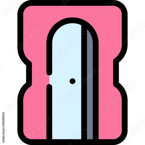 Sharpener Lineal Colour Vector Icon.