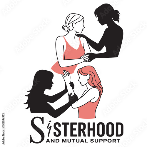 Sisterhood and Mutual Support – Women Helping Women Illustration